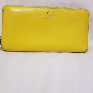 Kate Spade New York Yellow Zipper Wallet